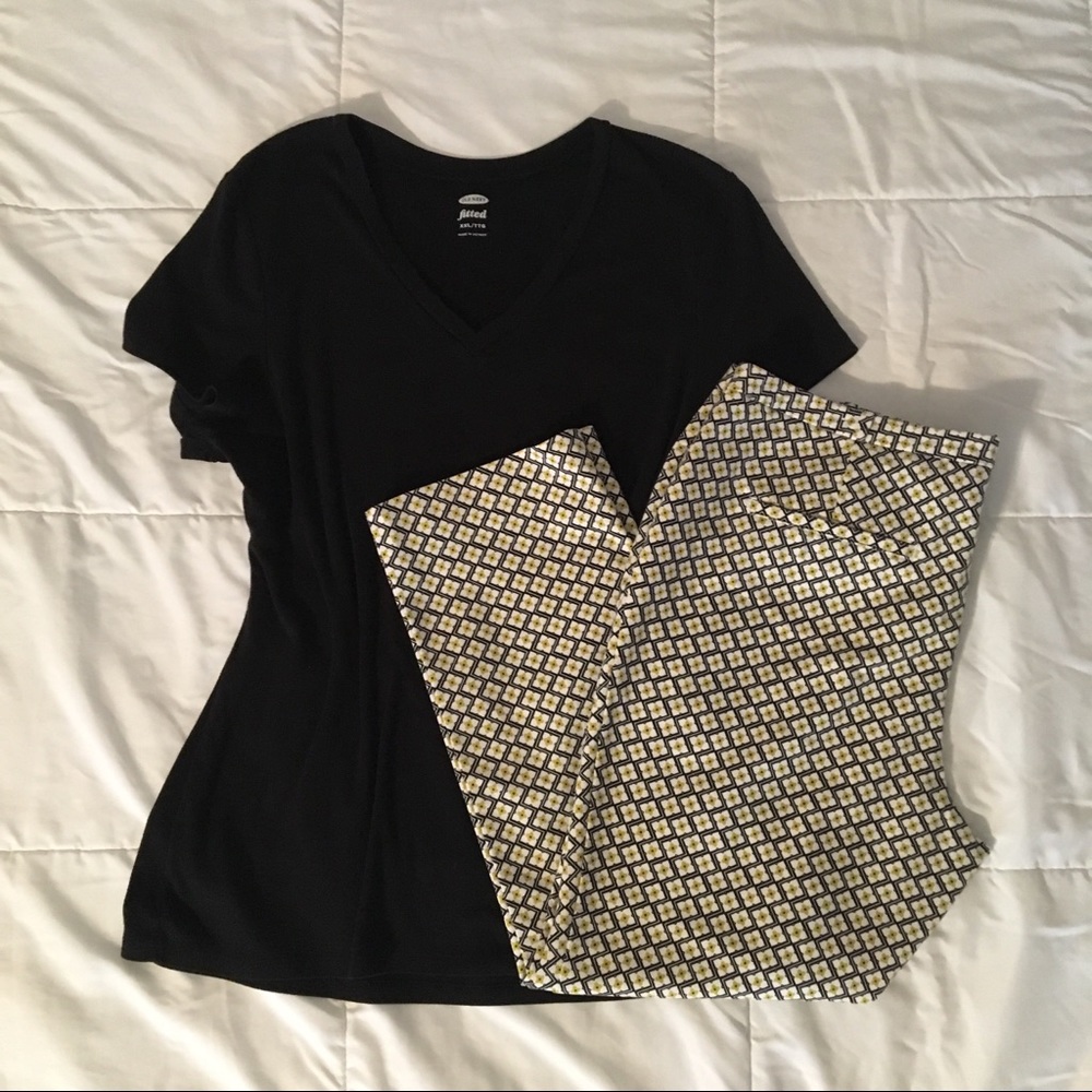 Worthington Cropped, Pattern Pants, Curvy Fit